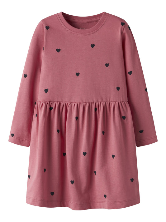 name it Kleid Langarm mit Herzchen