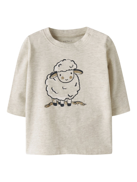 Name it Langarmshirt mit Schäfchenprint aus Bio-Baumwolle
