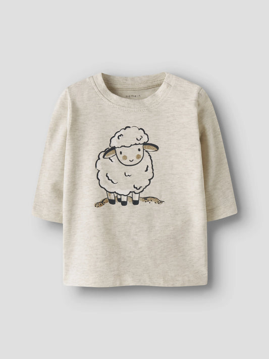 Name it Langarmshirt mit Schäfchenprint aus Bio-Baumwolle