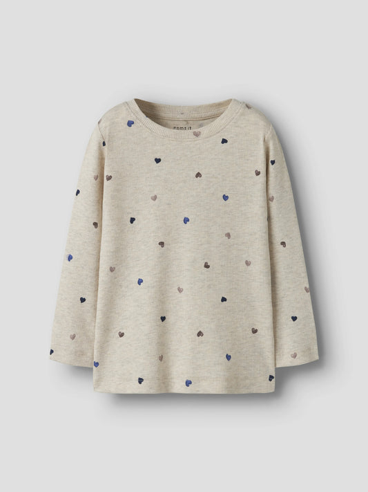 Name it Langarmshirt mit Herzchenprint