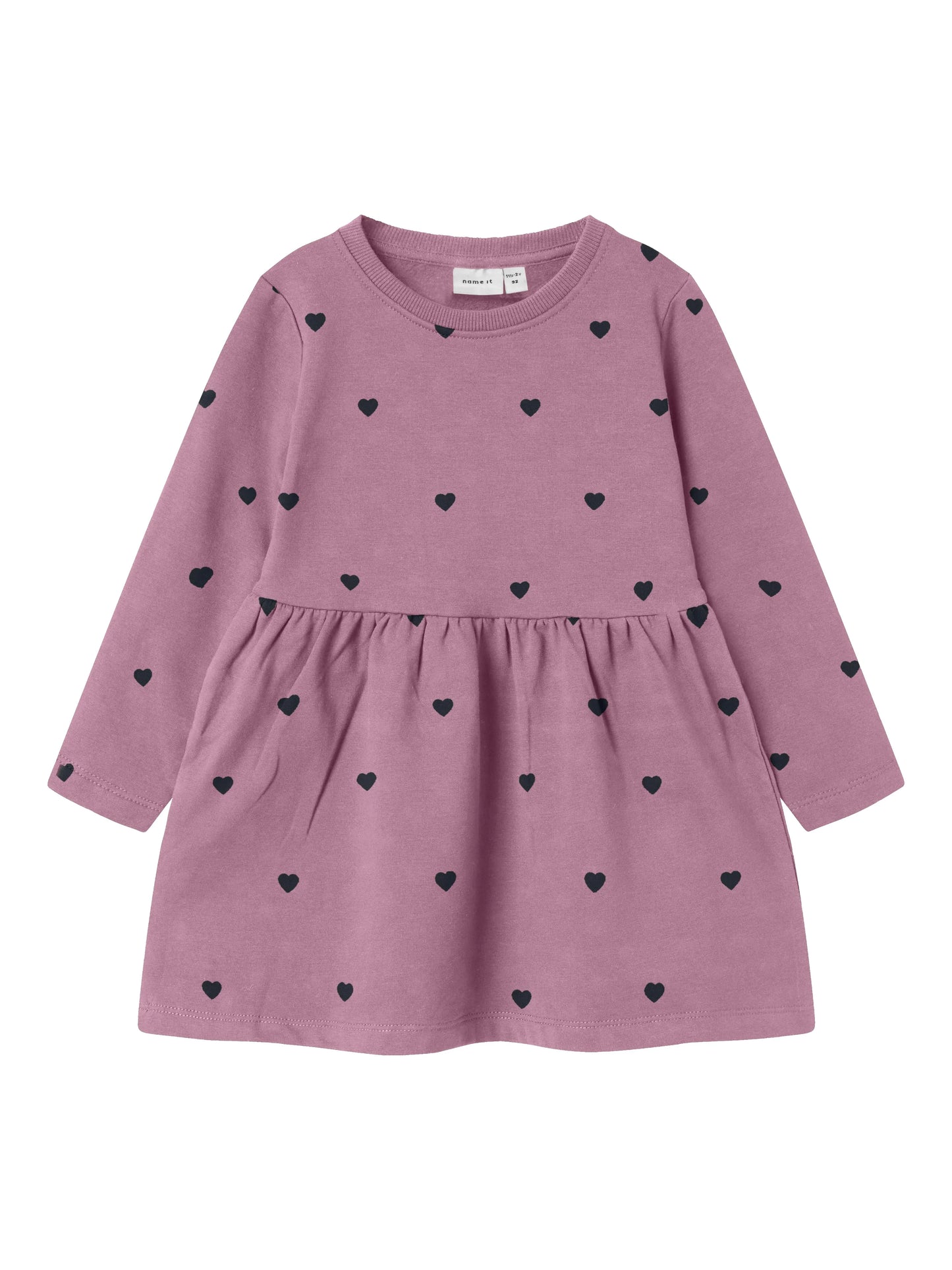 Name it Sweatkleid mit kleinen Herzchen