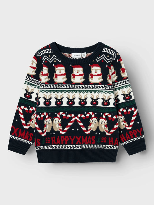 Name it Weihnachts-Strickpullover aus Baumwolle