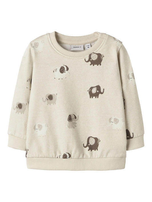 Name it  Sweatshirt mit Elefantenprint aus Bio-Baumwolle