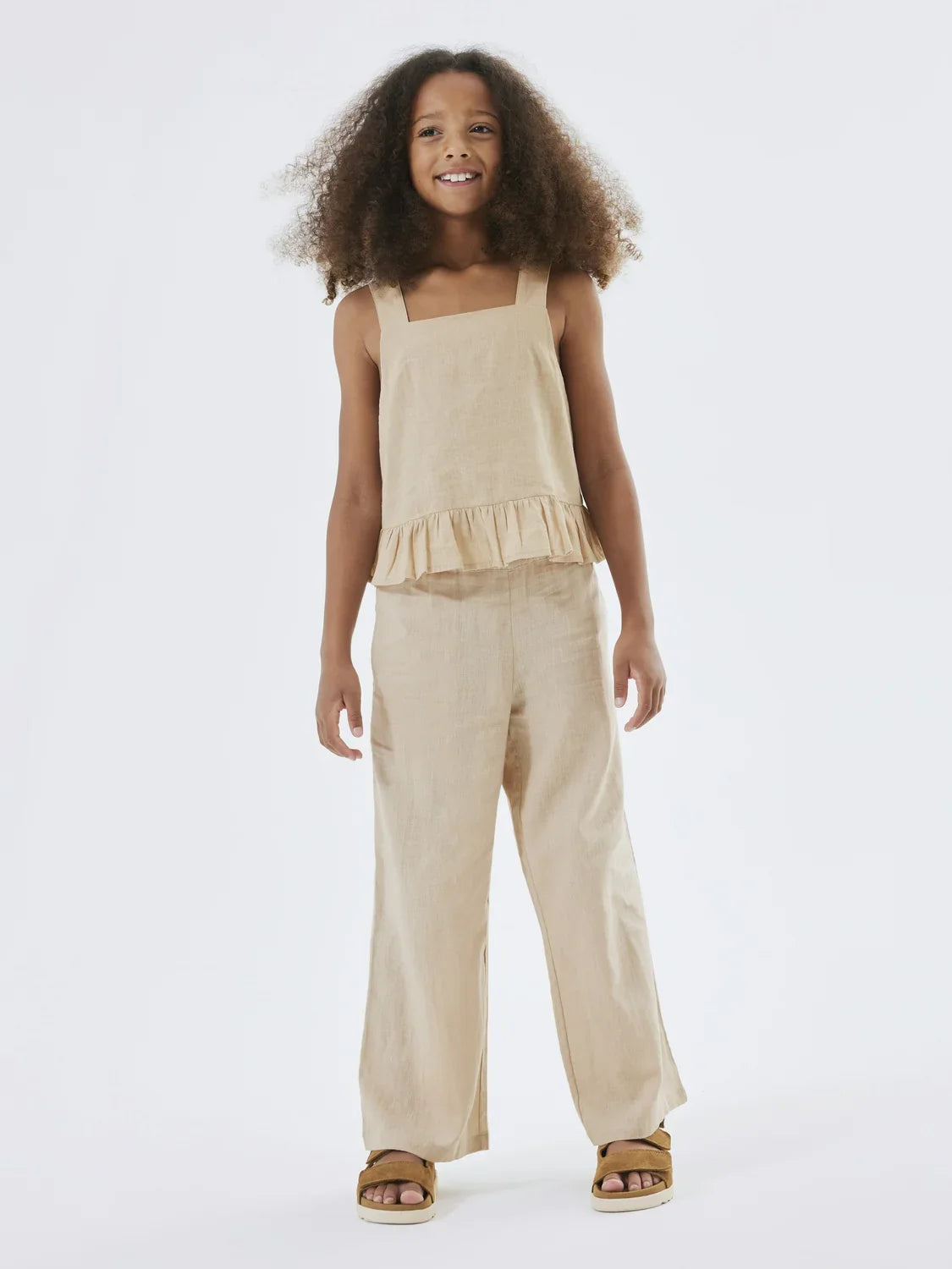 Name it Leichte Hose Wide Fit mit Leinenanteil