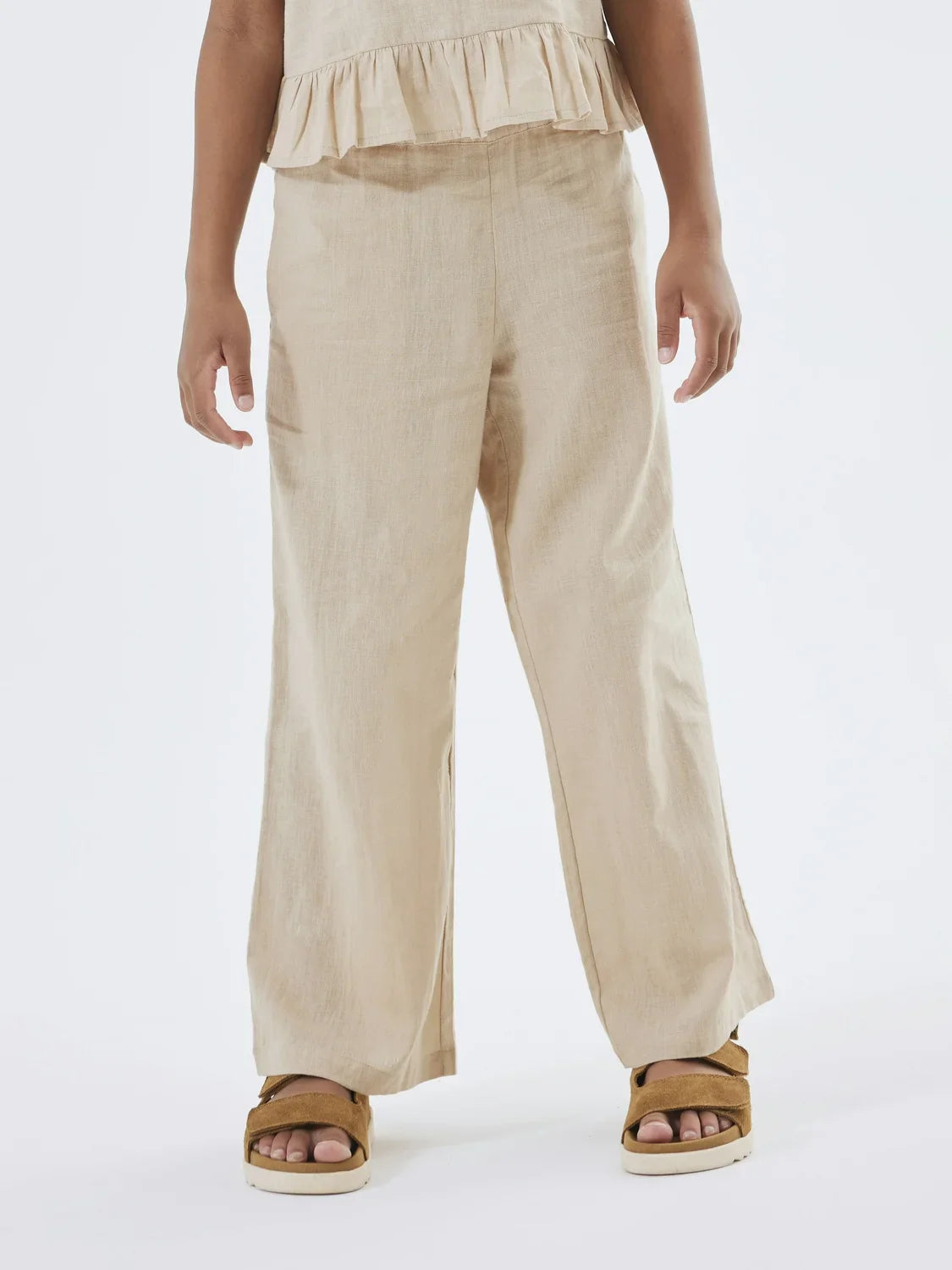 Name it Leichte Hose Wide Fit mit Leinenanteil