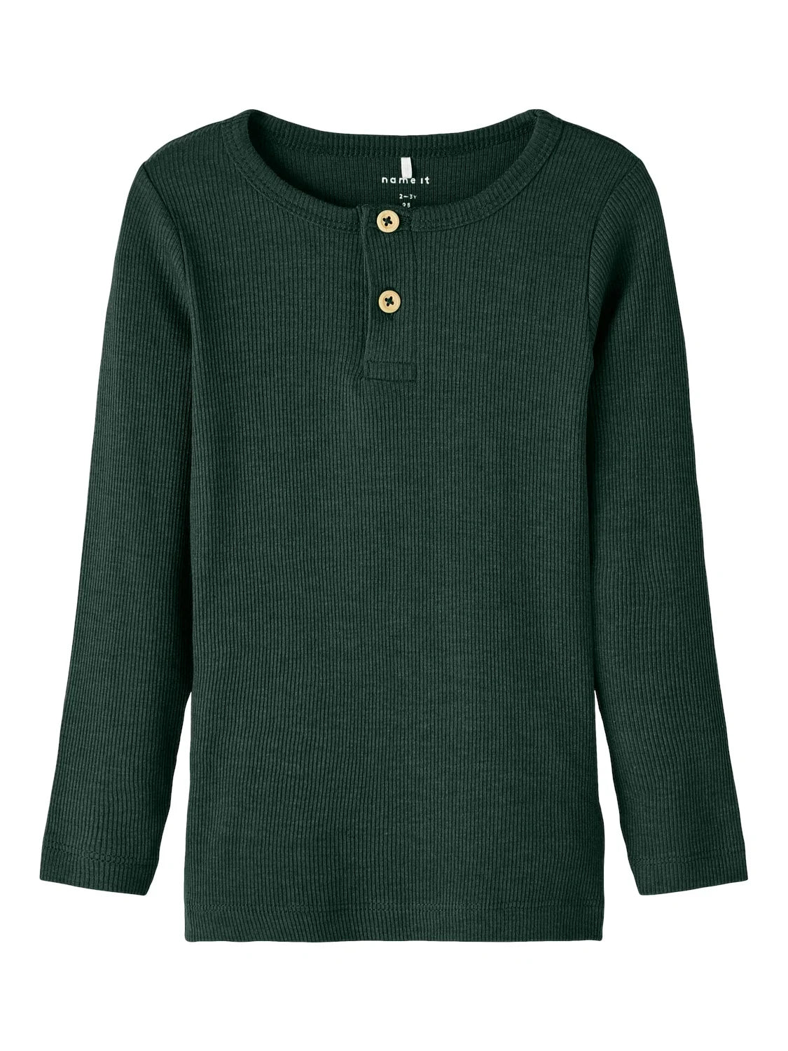 Name it Geripptes Langarmshirt mit Knöpfen