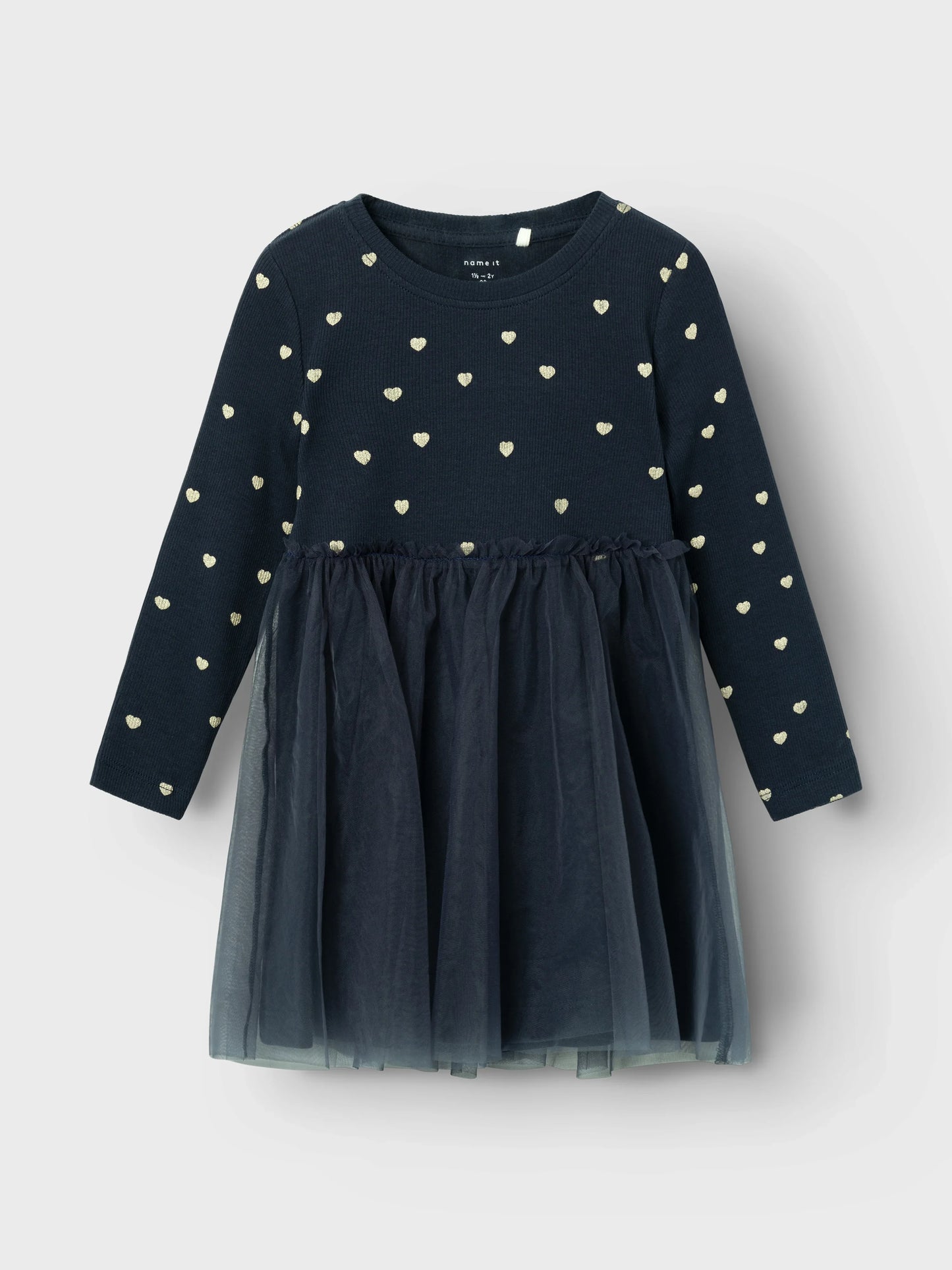 Name it Kleid mit Glitzerprint und Tüllrock