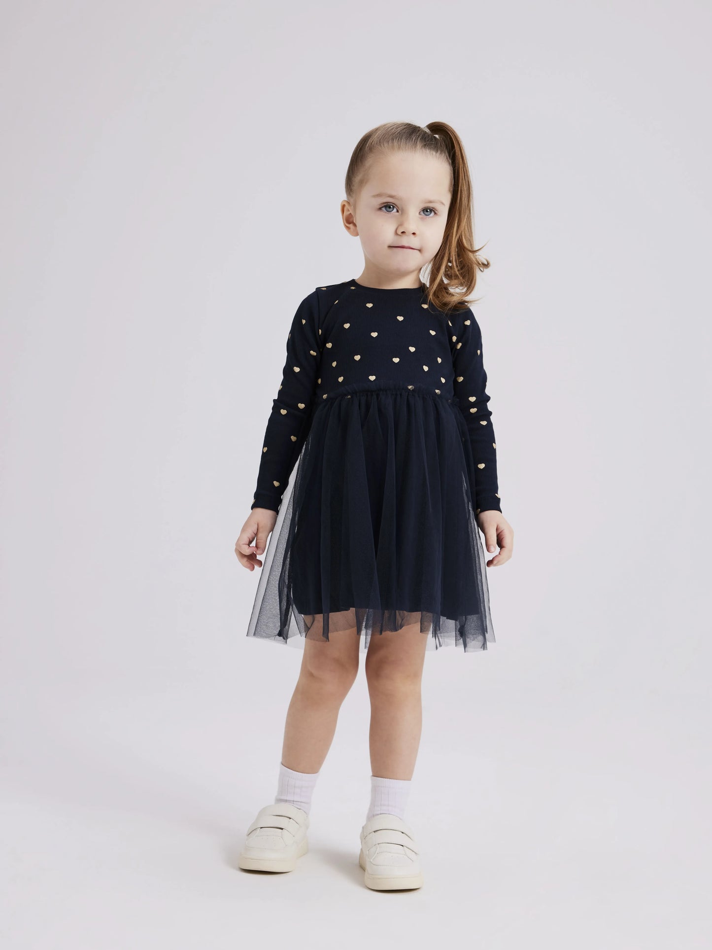 Name it Kleid mit Glitzerprint und Tüllrock