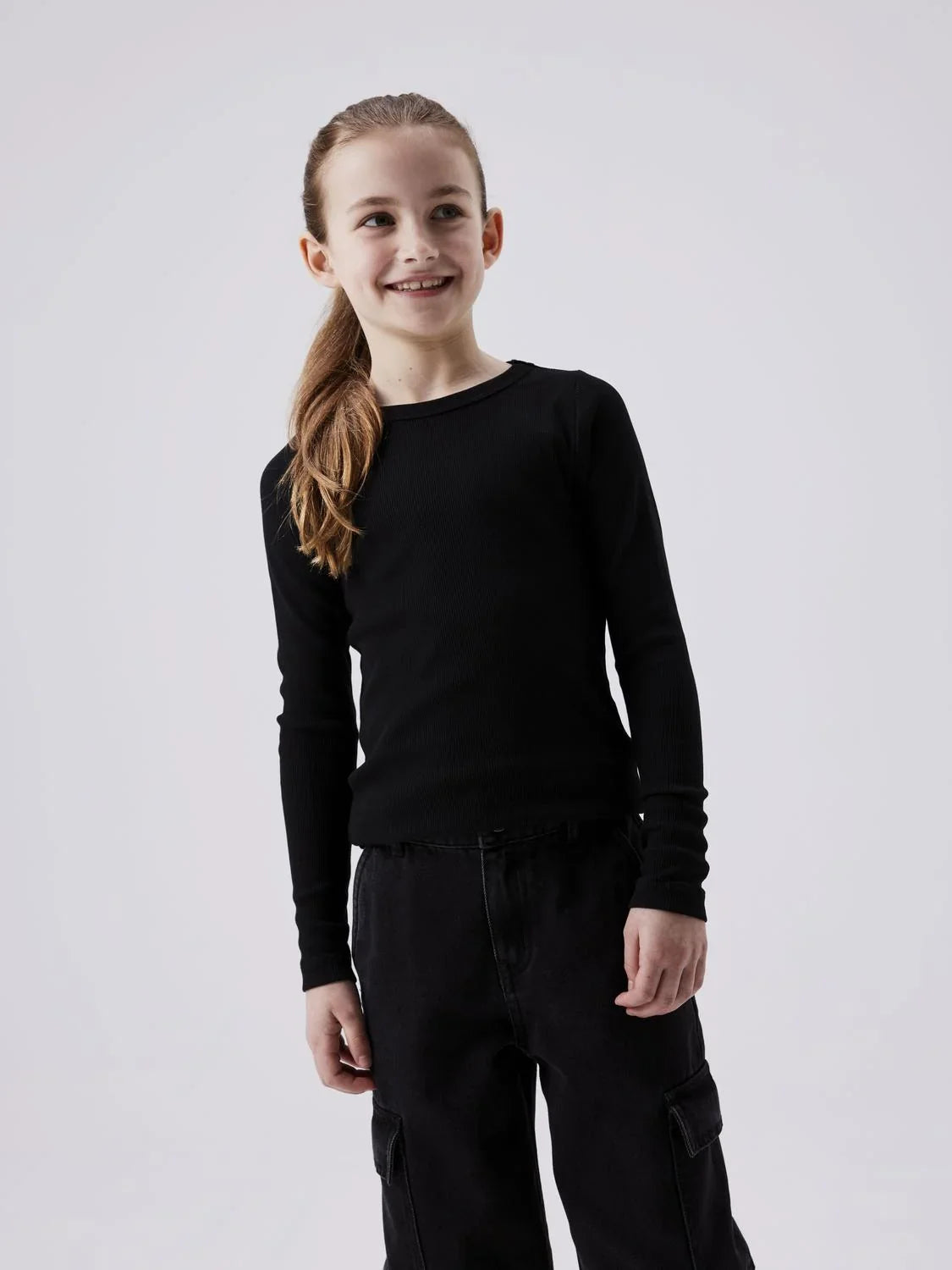 Name it Langarmshirt Basic gerippt aus Bio-Baumwolle