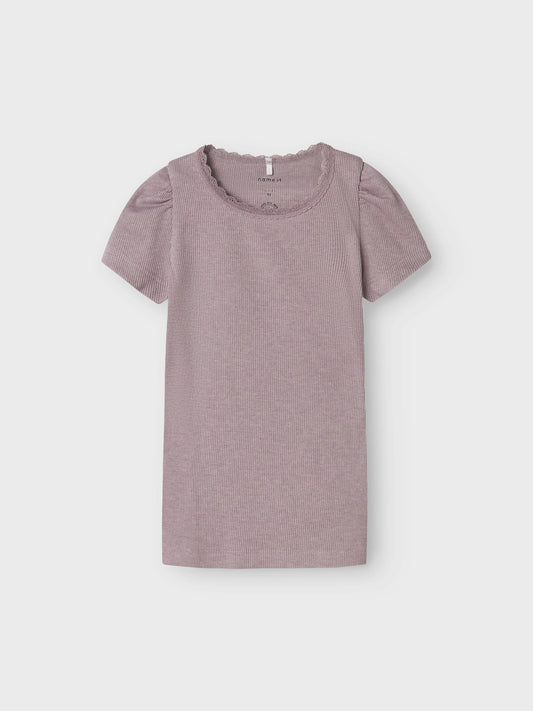 Name it T-Shirt mit Spitze aus Bio-Baumwolle