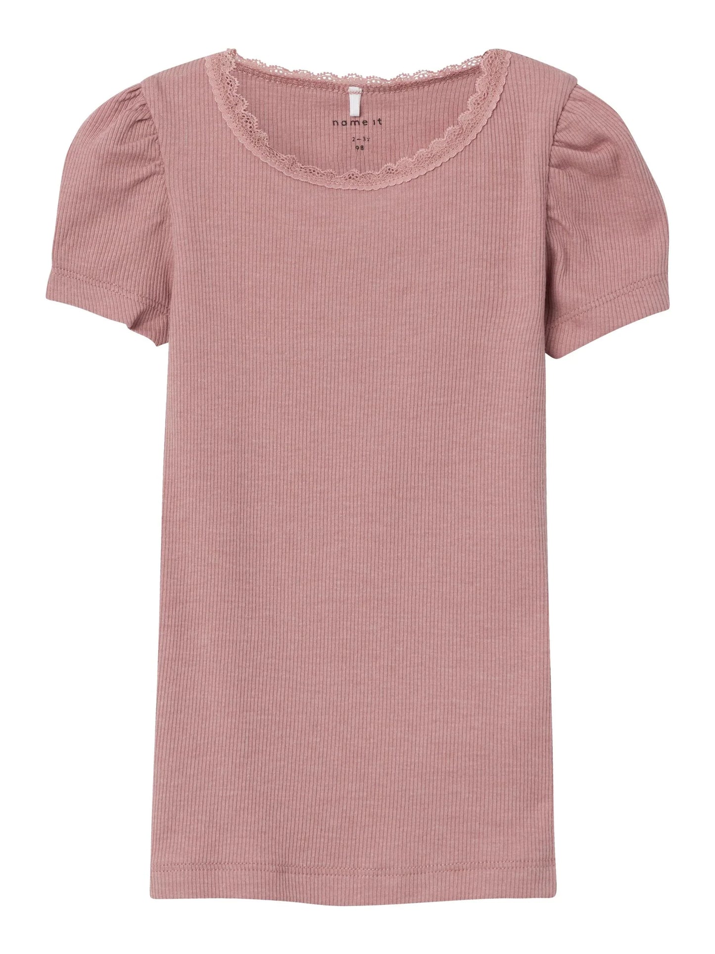 Name it T-Shirt mit Spitze aus Bio-Baumwolle und Modal
