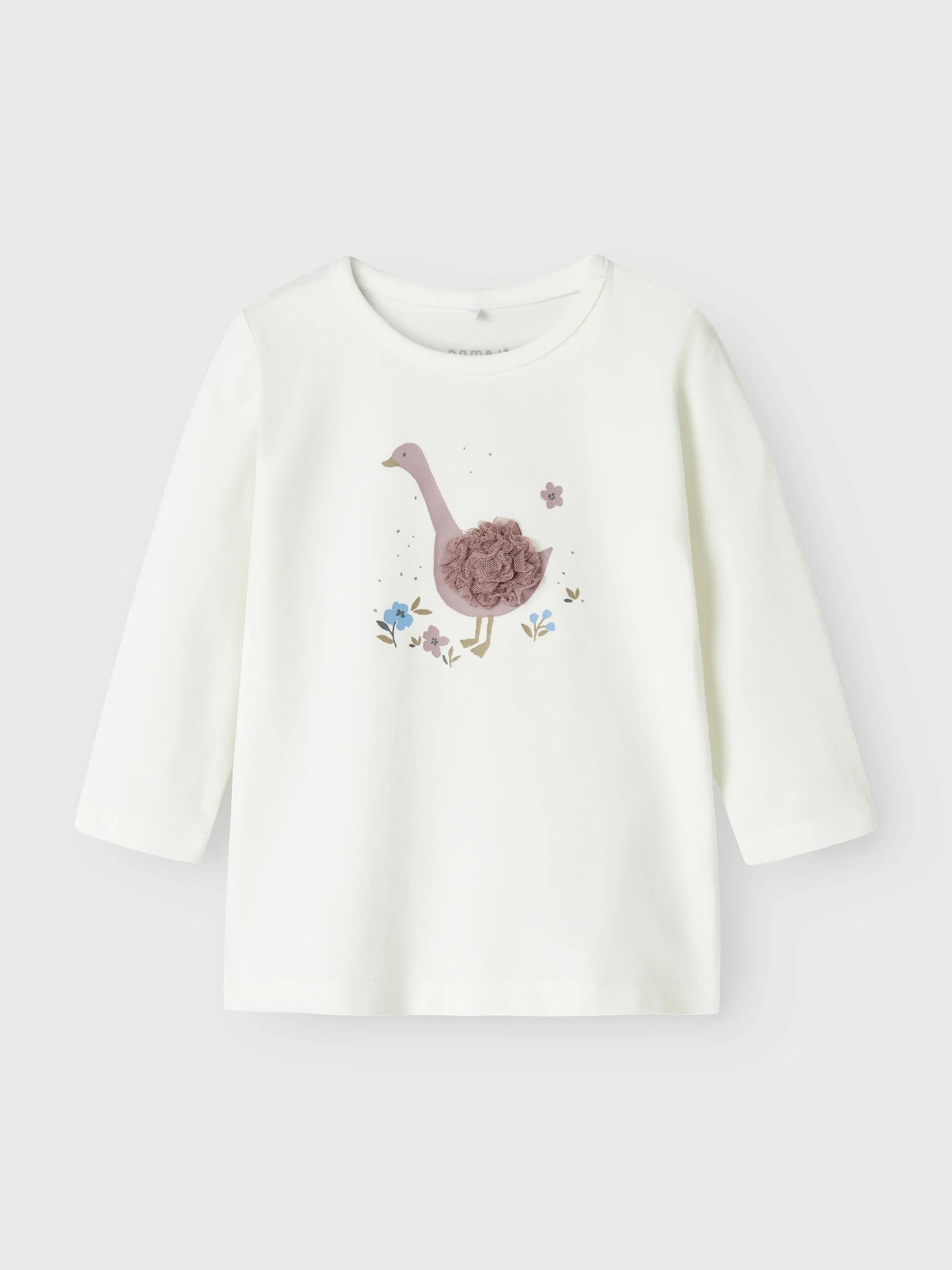 Name it Langarmshirt mit 3D-Detail aus Bio-Baumwolle