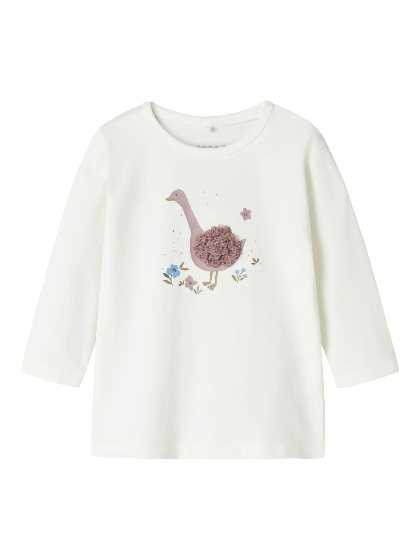 Name it Langarmshirt mit 3D-Detail aus Bio-Baumwolle