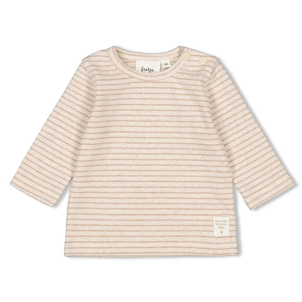 Feetje Geripptes Longsleeve 'The Magic is in You'