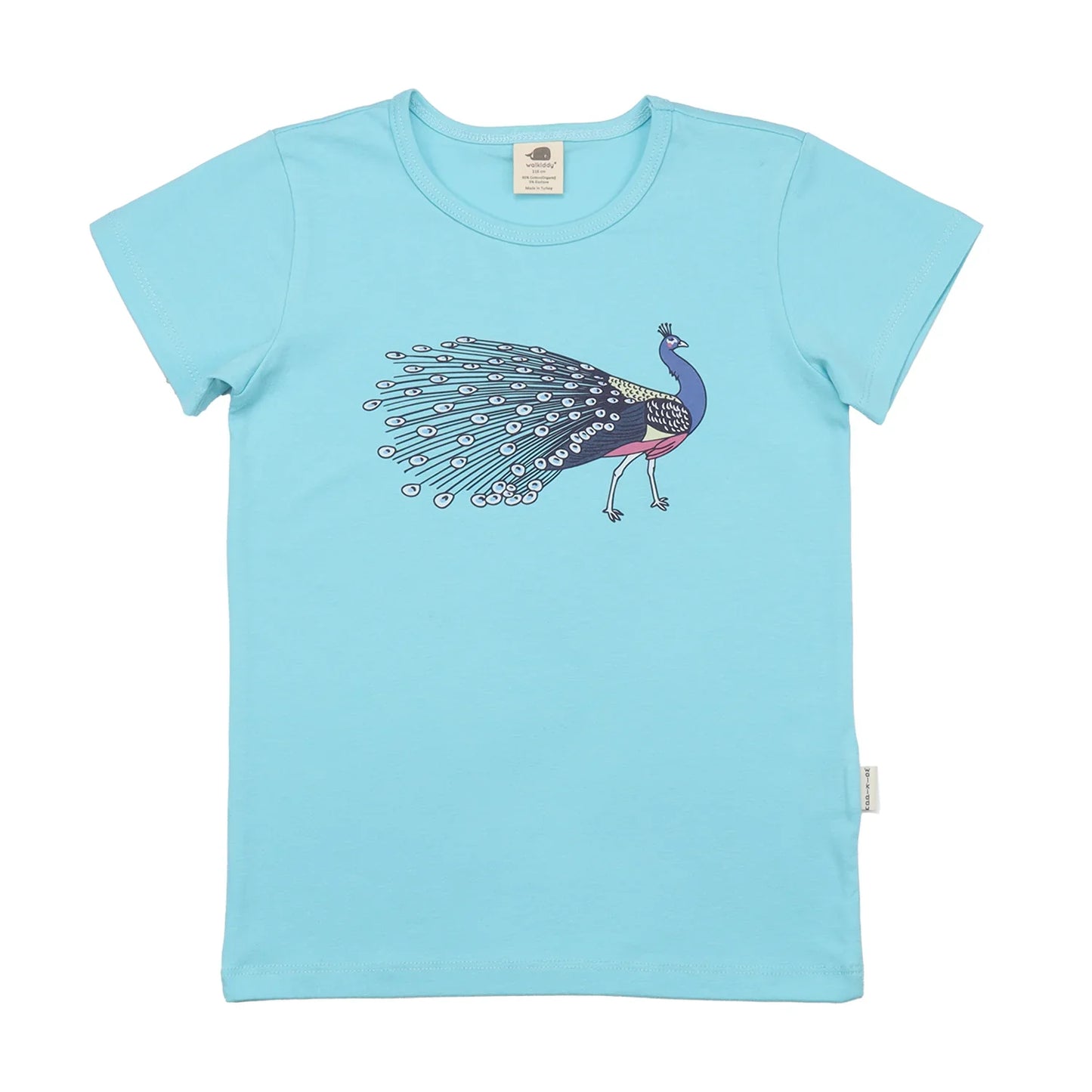 Walkiddy T-Shirt Fancy Peacocks GOTS