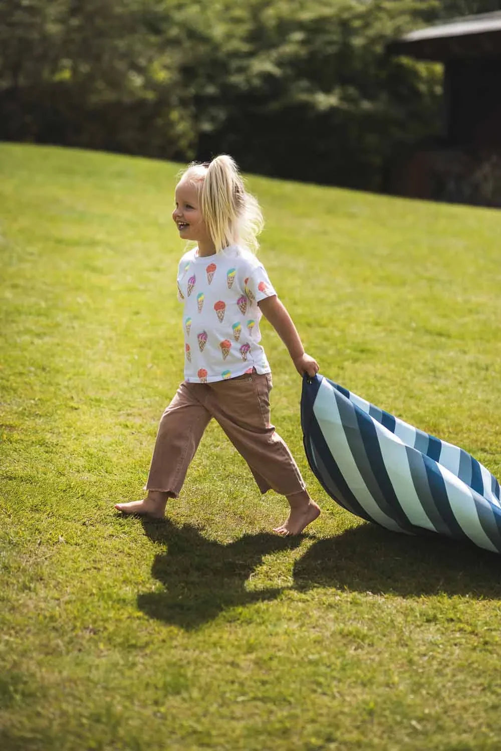 Play & Go Spielzeugsack für draußen Outdoor - Stripes Green