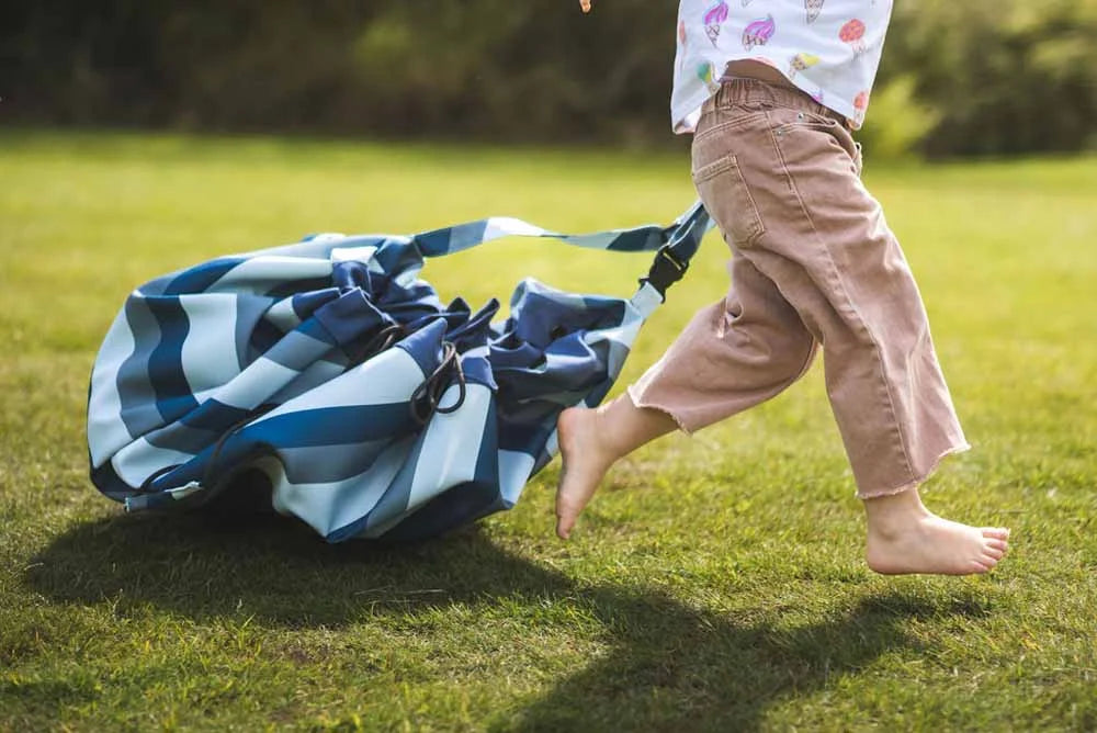 Play & Go Spielzeugsack für draußen Outdoor - Stripes Green