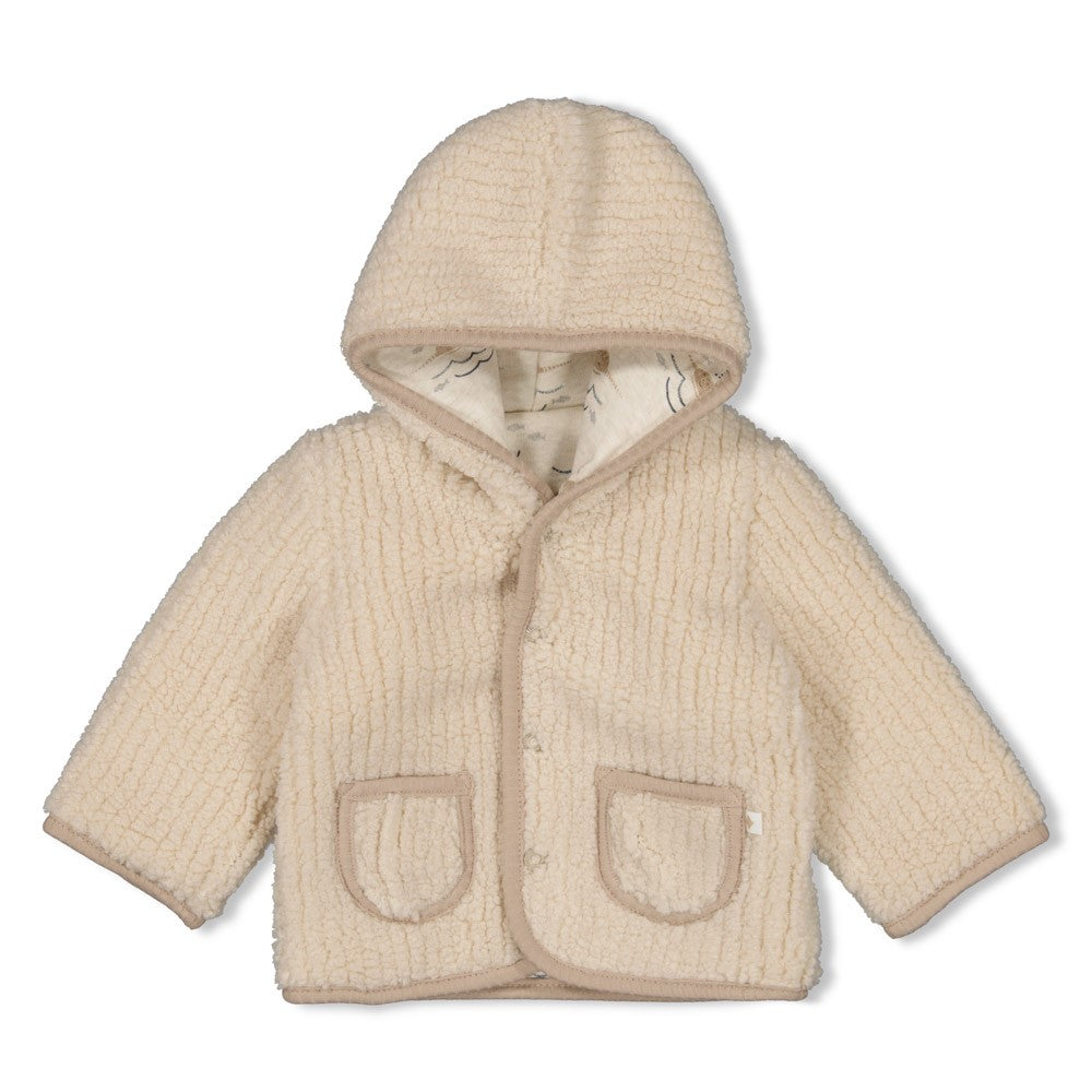 Feetje Bouclé Wendejacke mit Kapuze - Narwal