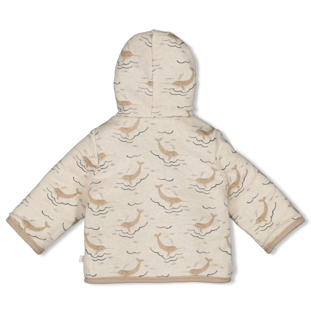 Feetje Bouclé Wendejacke mit Kapuze - Narwal