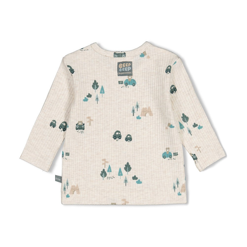 Feetje Langarmshirt gerippt AOP - Beep Beep