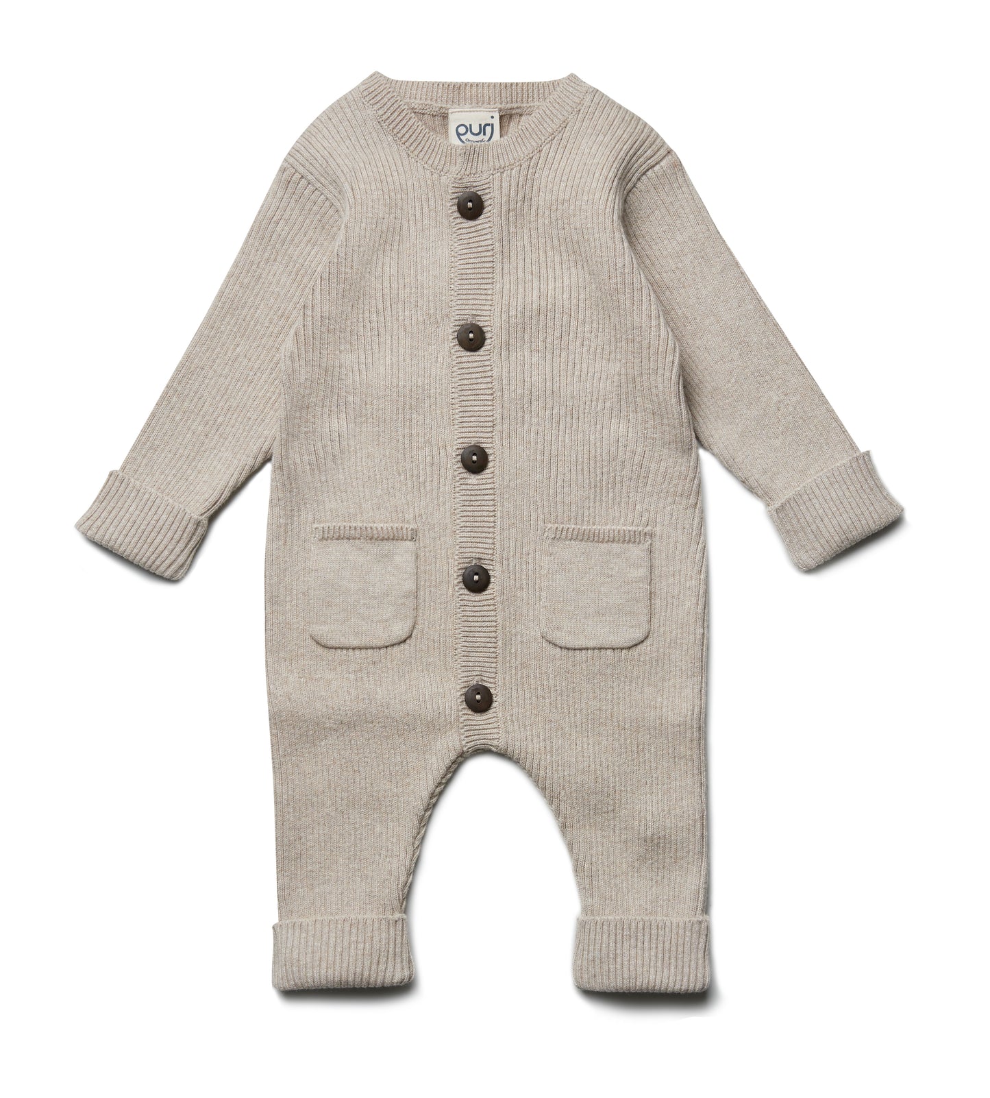 Puri Overall Rippstrick mit Schurwolle