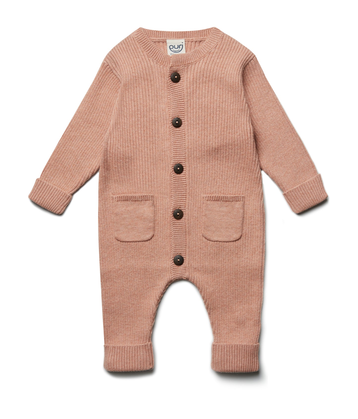 Puri Overall Rippstrick mit Schurwolle