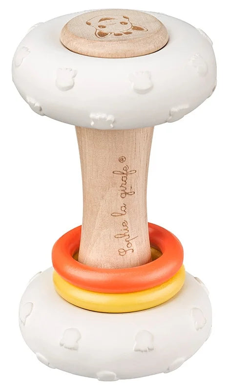Sophie la girafe® So'Pure- Greifling/Beißring Totem-Rassel / Naturkautschuk + Kautschukbaumholz
