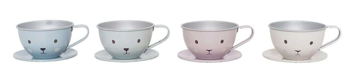 Jabadabado Spielset Teeservice Teddy & Bunny / Zinn
