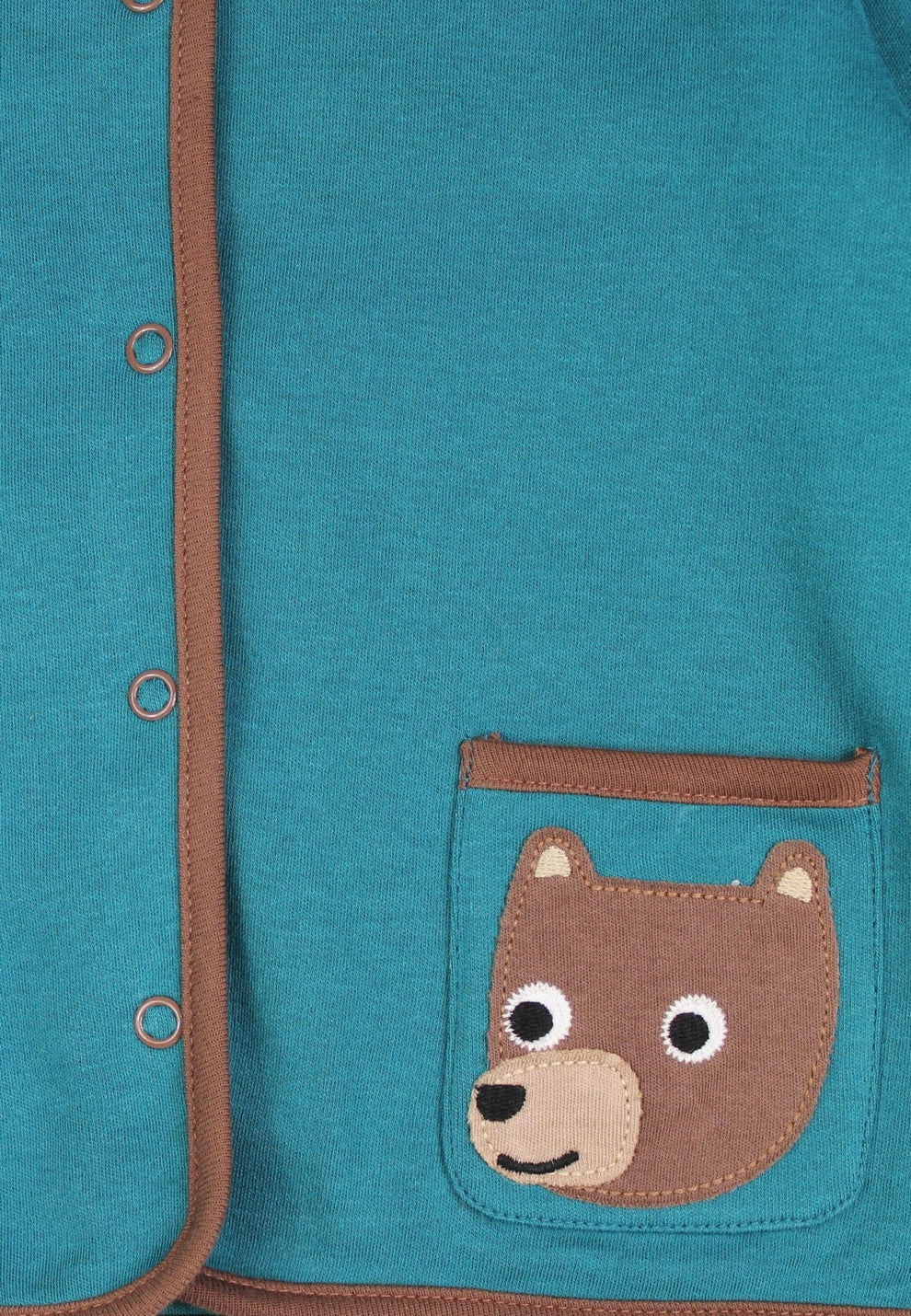 Toby Tiger Wendejacke mit Knöpfen und Bärenapplikation GOTS