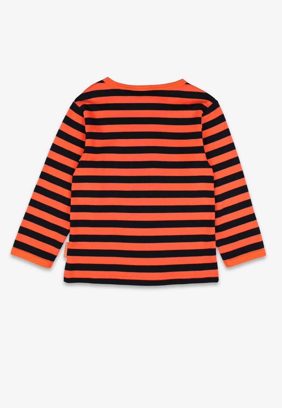 Toby Tiger Langarmshirt gestreift mit Gespenster-Applikation GOTS