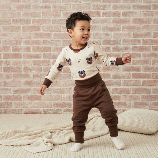Maxomorra Nabelbundhose Braun GOTS