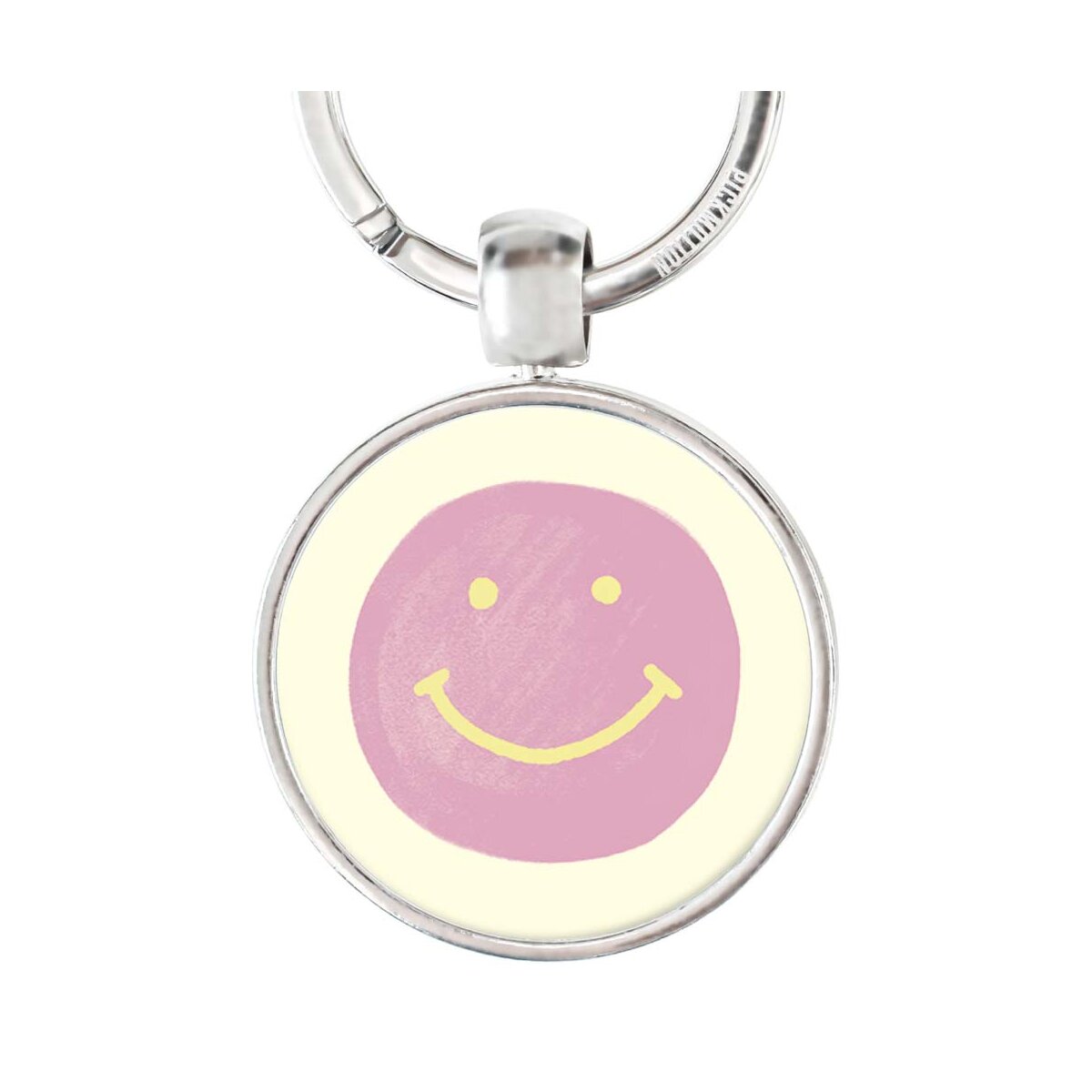Pickmotion Schlüsselanhänger 'Smiley pink'