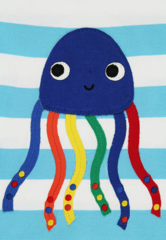 Toby Tiger T-Shirt mit Quallen-Applikation GOTS