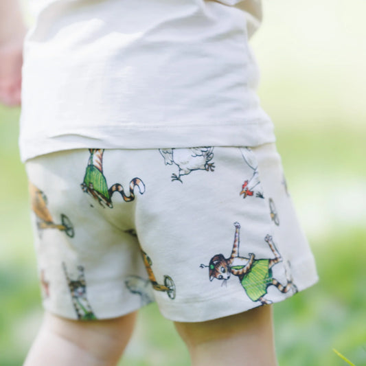 Geggamoja Set aus T-Shirt und Shorts Pettersson und Findus beige
