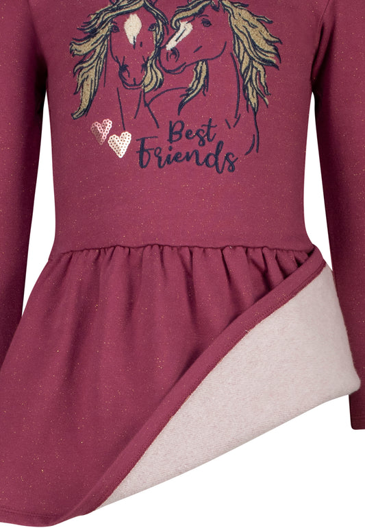 Salt and Pepper Sweatkleid mit Pferdeapplikation