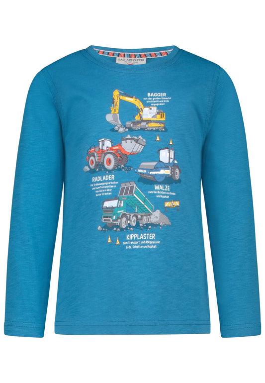 Salt and Pepper Langarmshirt Baustellenfahrzeuge