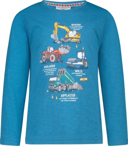 Salt and Pepper Langarmshirt Baustellenfahrzeuge