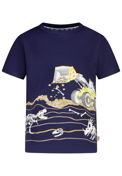 Salt and Pepper T-Shirt mit leuchtendem Dinosaurier Print