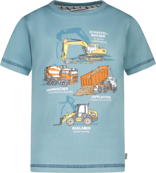 Salt and Pepper T-Shirt mit Baustellenfahrzeugen
