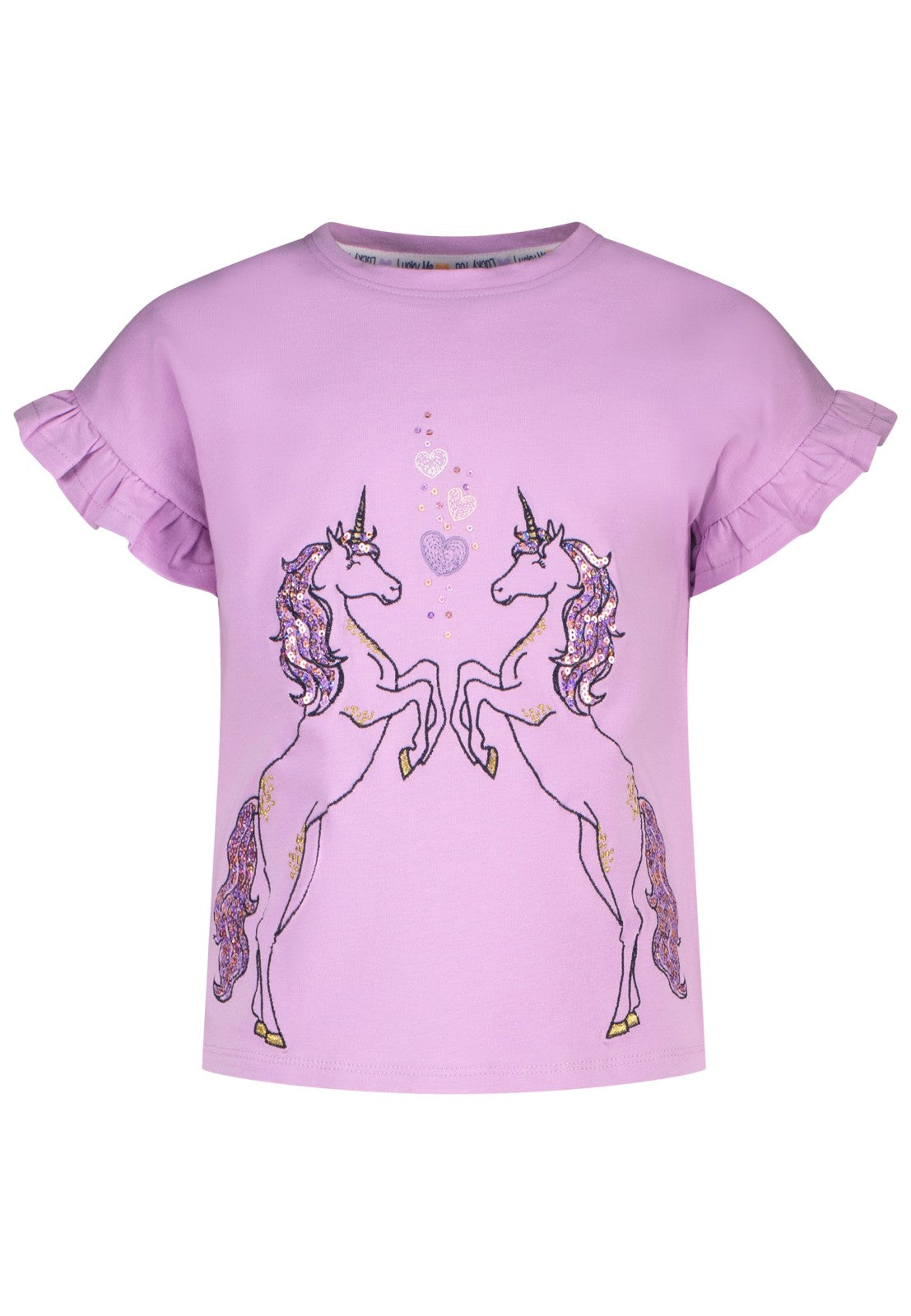 Salt and pepper T-Shirt mit Einhorn Stickerei und Pailletten