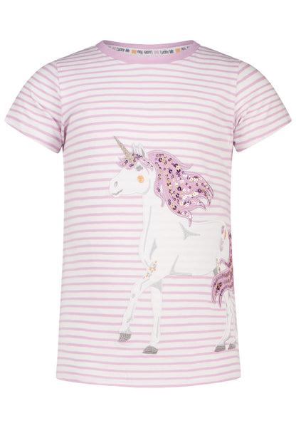 Salt and Pepper T-Shirt mit Einhorn Stick-Applikation