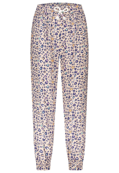 Salt and Pepper Hose mit Leoprint aus Viskose
