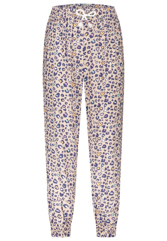 Salt and Pepper Hose mit Leoprint aus Viskose