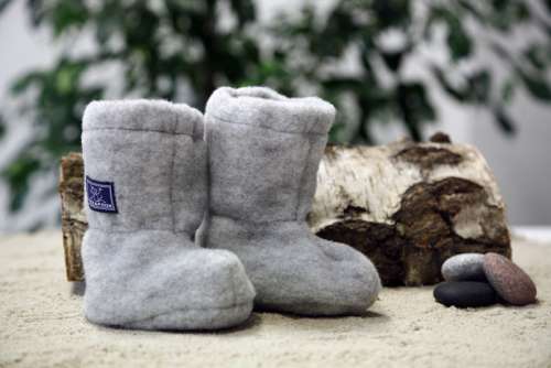 Pickapooh Stiefel  Wollfleece kbT in grey