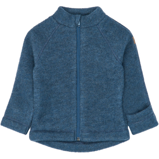 Mikk-Line Jacke aus Merinowolle, Blue Melange