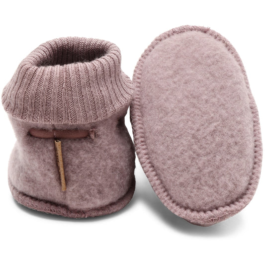 Mikk-line Baby-Schuhe aus Merinowolle in Mauve