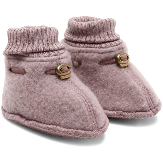Mikk-line Baby-Schuhe aus Merinowolle in Mauve