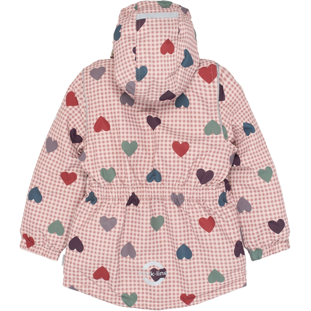 Mikk-Line Winterjacke mit Herzprint (20.000 mm Wassersäule)