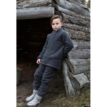Mikk-line Jacke aus Merinowolle in Dunkelgrau