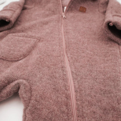 Maximo Baby-Overall aus Merinowolle in heiderosemeliert GOTS